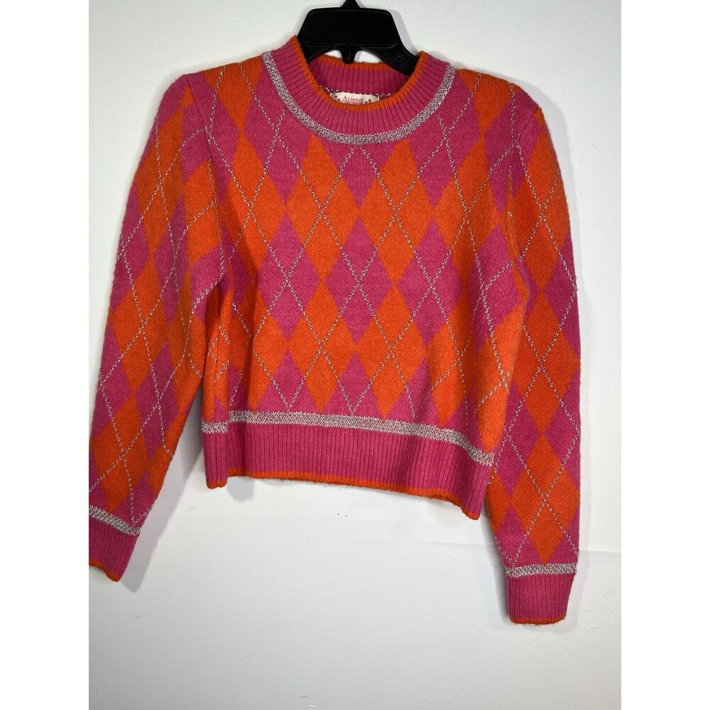 Clueless Plaid Fuzzy Bright Crop New M Y2K Cher Gilmore Girls 90s Argyle Pink